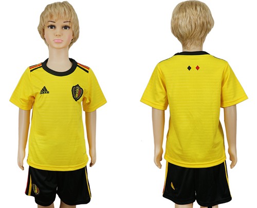 Belgium Blank Away Kid Soccer Country Jersey - Click Image to Close